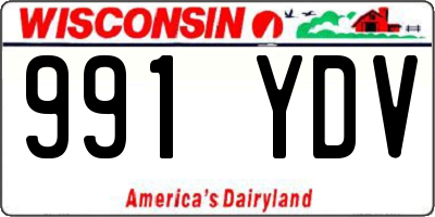 WI license plate 991YDV