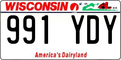 WI license plate 991YDY