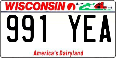 WI license plate 991YEA