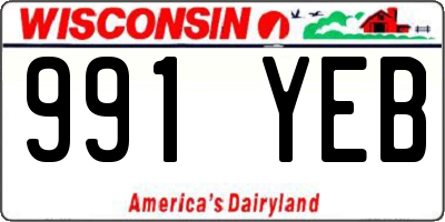 WI license plate 991YEB