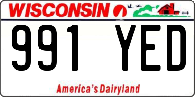 WI license plate 991YED