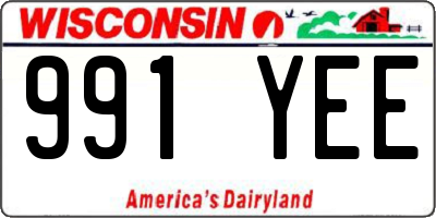 WI license plate 991YEE