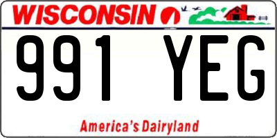 WI license plate 991YEG