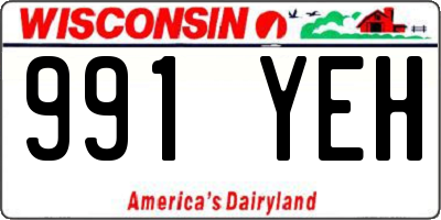 WI license plate 991YEH