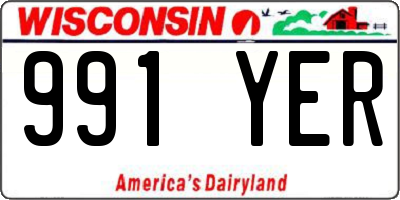 WI license plate 991YER