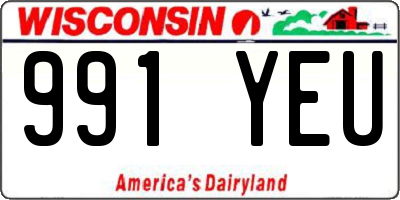 WI license plate 991YEU