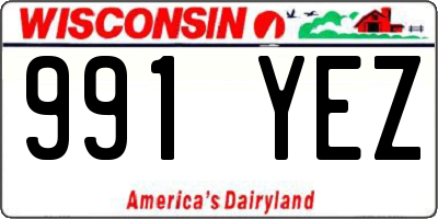 WI license plate 991YEZ