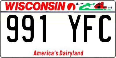 WI license plate 991YFC