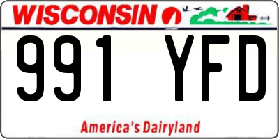 WI license plate 991YFD