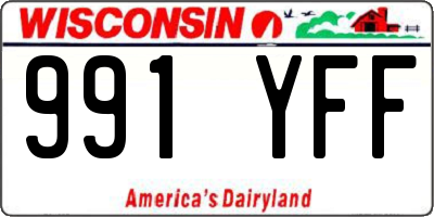 WI license plate 991YFF