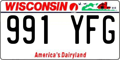 WI license plate 991YFG