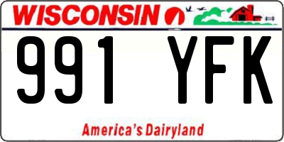 WI license plate 991YFK