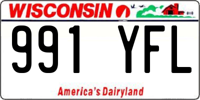 WI license plate 991YFL