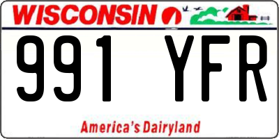 WI license plate 991YFR