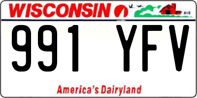 WI license plate 991YFV
