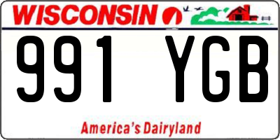 WI license plate 991YGB