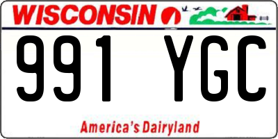 WI license plate 991YGC
