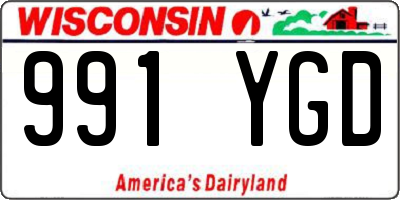 WI license plate 991YGD