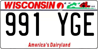WI license plate 991YGE