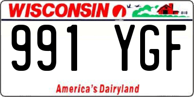 WI license plate 991YGF