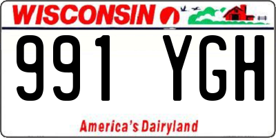 WI license plate 991YGH