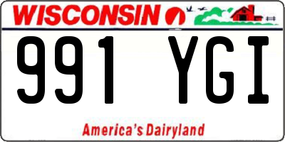 WI license plate 991YGI