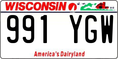 WI license plate 991YGW