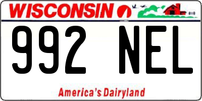 WI license plate 992NEL
