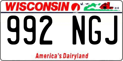 WI license plate 992NGJ