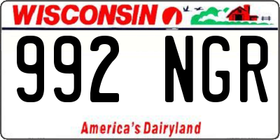 WI license plate 992NGR