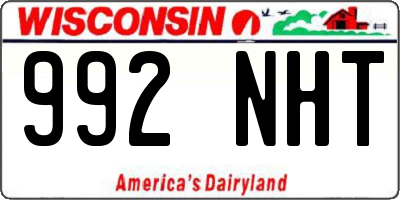 WI license plate 992NHT