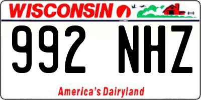 WI license plate 992NHZ