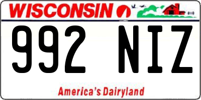 WI license plate 992NIZ