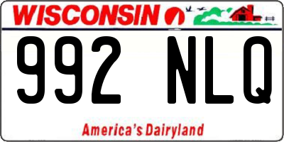 WI license plate 992NLQ