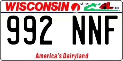 WI license plate 992NNF