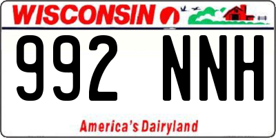 WI license plate 992NNH