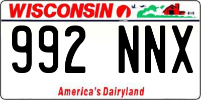 WI license plate 992NNX