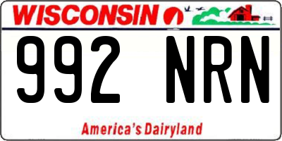 WI license plate 992NRN