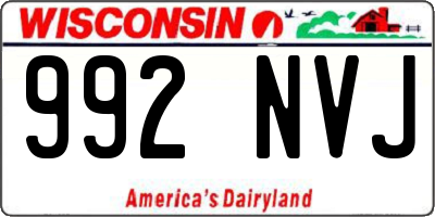 WI license plate 992NVJ