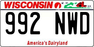 WI license plate 992NWD
