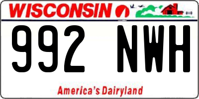 WI license plate 992NWH