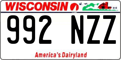 WI license plate 992NZZ