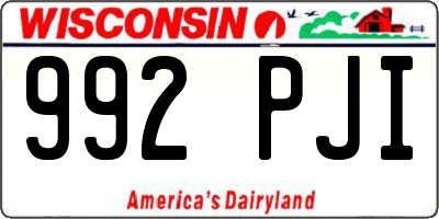 WI license plate 992PJI
