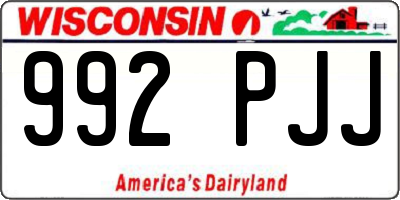 WI license plate 992PJJ