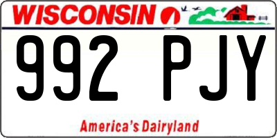 WI license plate 992PJY