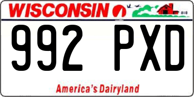 WI license plate 992PXD
