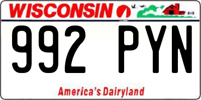 WI license plate 992PYN