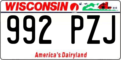 WI license plate 992PZJ