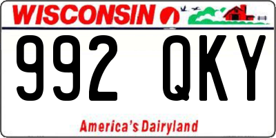 WI license plate 992QKY
