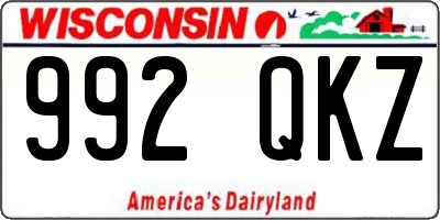 WI license plate 992QKZ